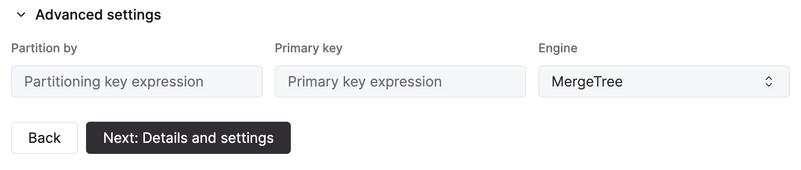 Настройка расширенных элементов управления